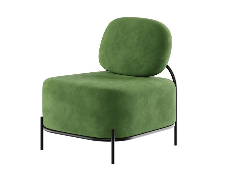 Джайв Диван одноместный JVE-1 Velvet lux 58/Velvet lux 100/Металл Черный 670*720*770 фото 7
