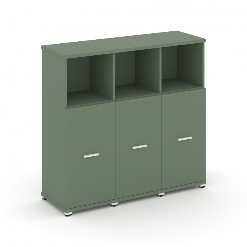 Концепт Шкаф 3 узкие секции, 3 ниши CN.STU-333 W Кобо/Металл Белый 1252*420*1186 фото 1