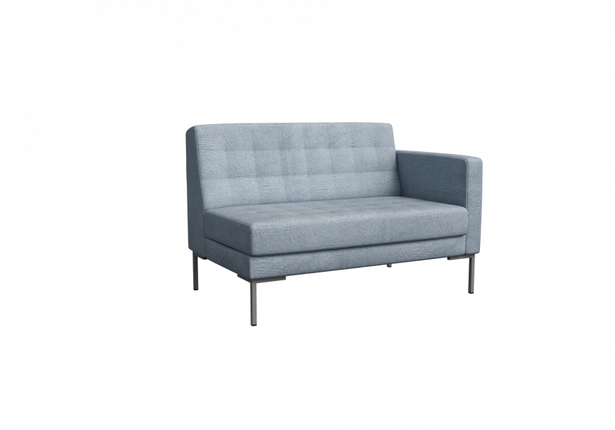 Форест Секция с подлокотником двухместная FR-SP-02 (L) Enzo 994/Металл Серый 1270*800*840 фото 5