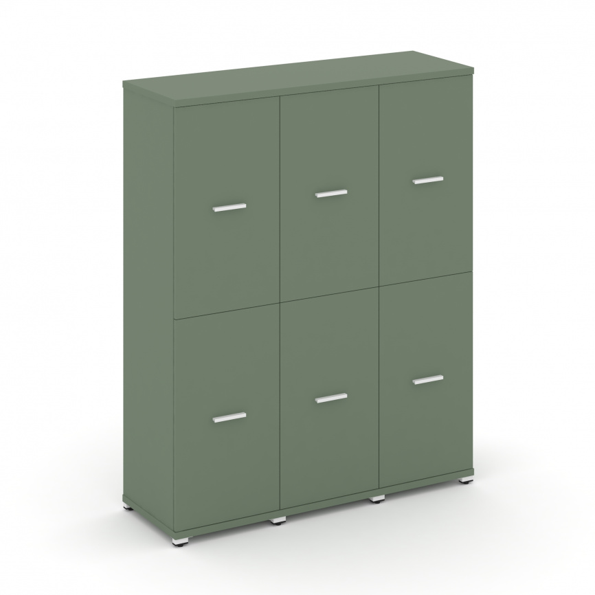 Концепт Шкаф 3 узкие секции, 4 ниши CN.STU-432 W Кобо/Металл Белый 1252*420*1554 фото 1
