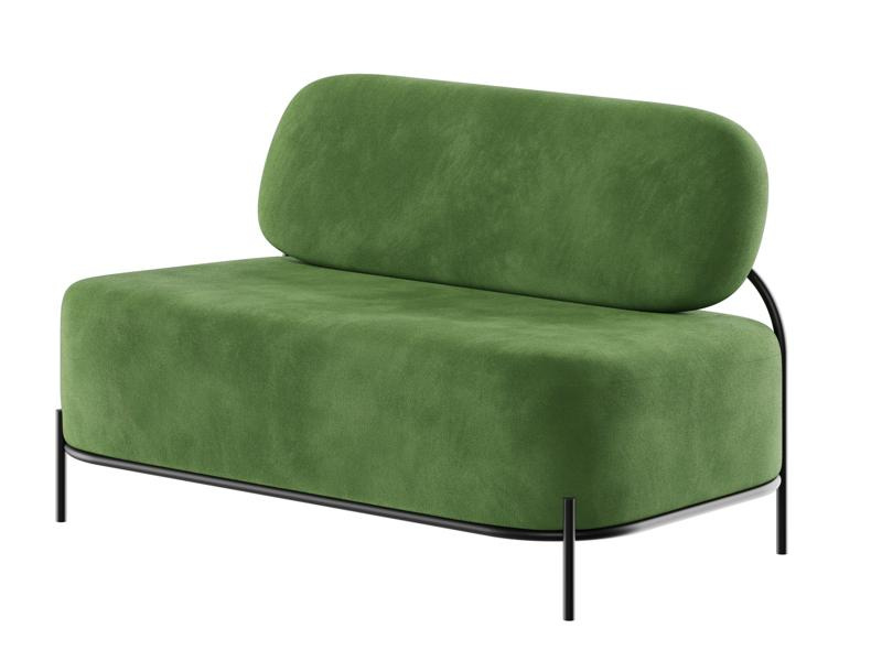 Джайв Диван двухместный JVE-2 Velvet lux 58/Velvet lux 100/Металл Черный 1250*720*770 фото 6