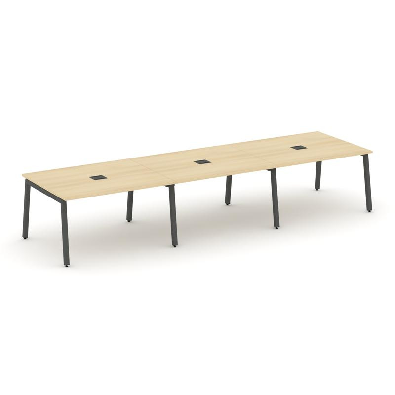 Стайл Проджект Стол переговорный SN-5A.SPRG-054 Серый Пепел/Металл Черный 4740*1180*750 фото 3