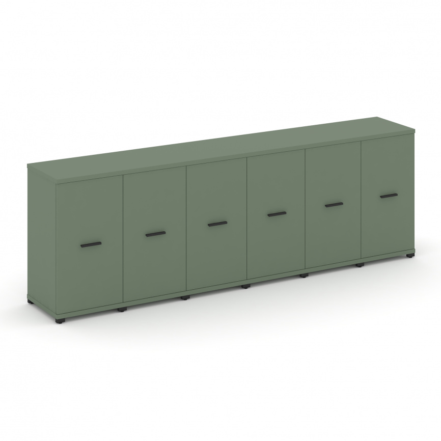 Концепт Шкаф 6 узких секций, 2 ниши CN.STU-263 B Кобо/Металл Черный 2500*420*818 фото 1