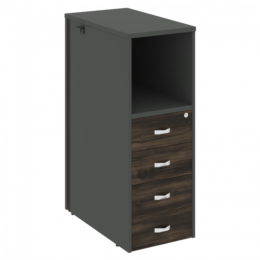 Onix Тумба 4 ящика завершающая, правая O.R-TV-4 (R) Дуб Мали/Антрацит 436*767*1185 фото 33