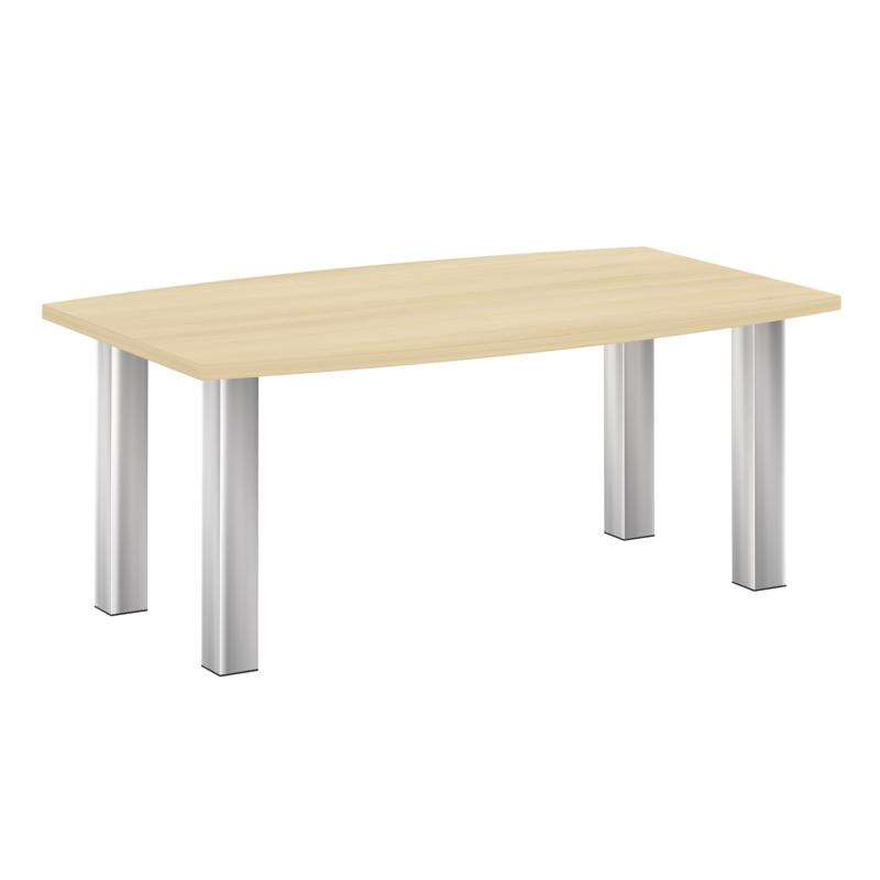 Ялта Стол переговорный M-LT.SP-3 Дуб Мали/Нержавеющая Сталь 1800*1100*750 фото 1