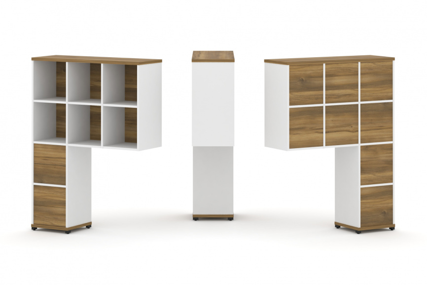 Концепт Надставка высокая CN.ONV-005 Кобо/Антрацит/Металл Антрацит 1099*365*1486 фото 5