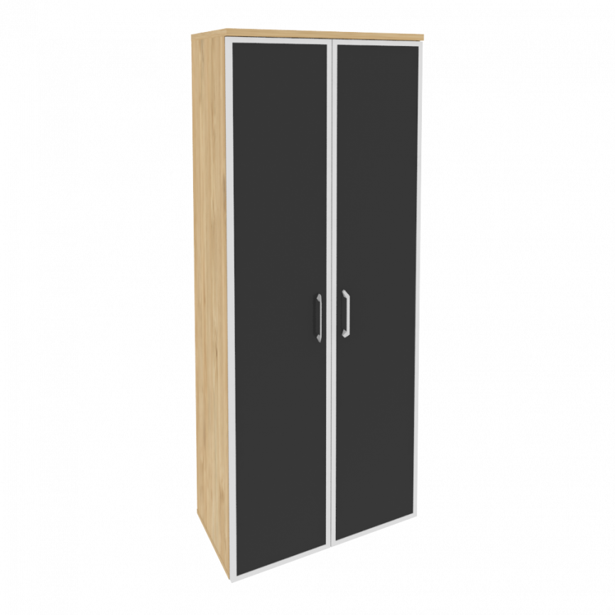 Оникс Шкаф высокий широкий O.ST-1.10 R black Дуб Мали/Стекло Black 800*420*1977 фото 5