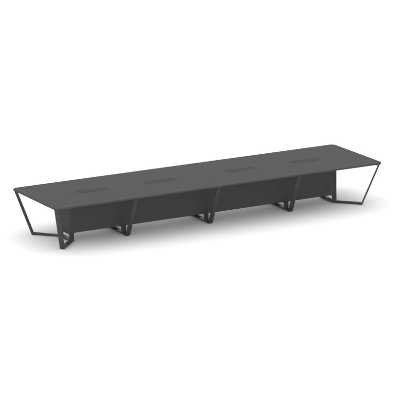 Стил Мит Стол переговорный прямоугольный KDK-PR.B.SP-20 Тиквуд Светлый/Металл Черный 6400*1600*750 фото 1