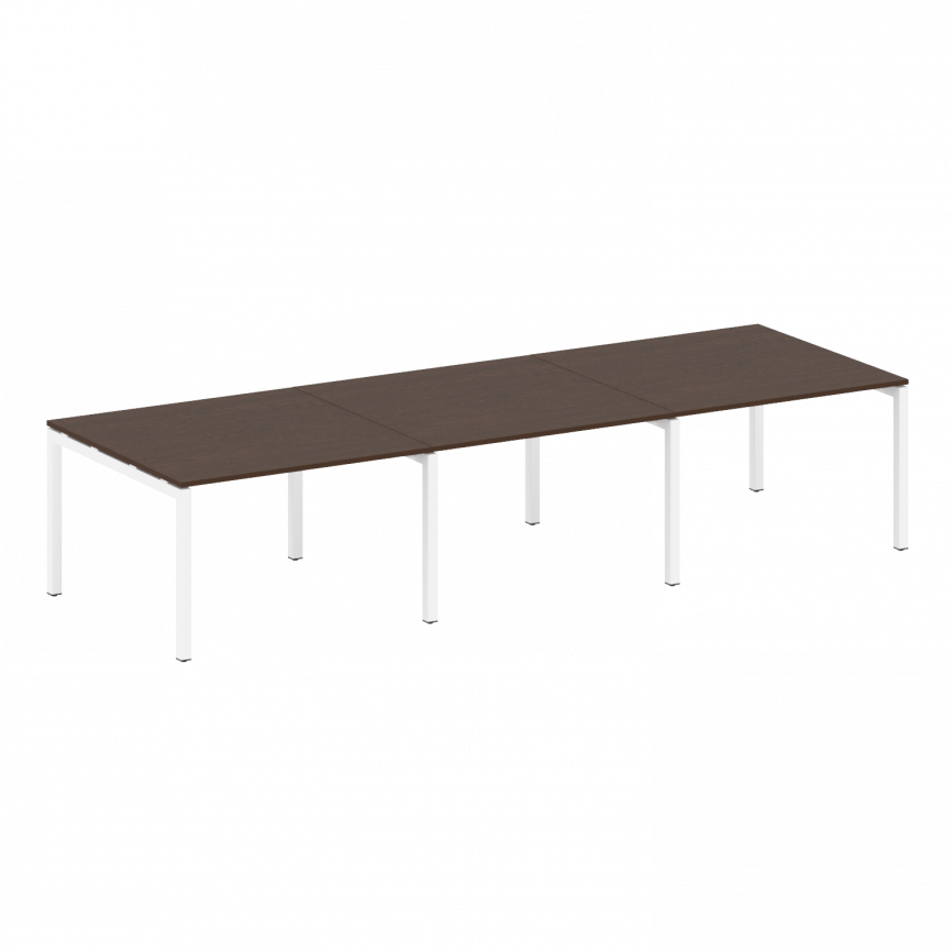Метал Систем Куатро Переговорный стол (3 столешницы) на П-оразном м/к 50БП.ПРГ-3.2 Дуб Наварра/Метал фото 13