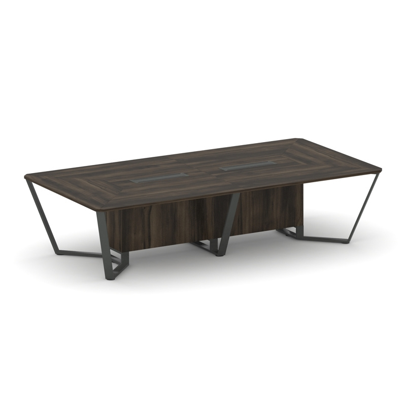 Стил Мит Стол переговорный прямоугольный KDK-PR.B.SP-12 Тиквуд Светлый/Металл Черный 3200*1600*750 фото 4