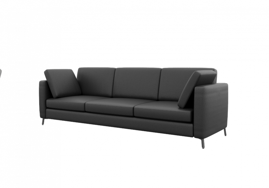 Браско Диван трехместный BRS-3 Magic 21/Металл Черный 2450*800*840 фото 6