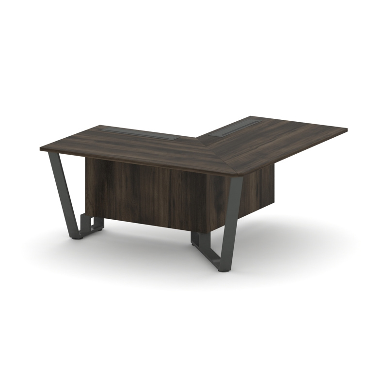 Стил Мит Проходной угловой модуль правый KDK-PR.B.SPPOU-16(R) Тиквуд Светлый/Металл Черный 1600*1600 фото 4
