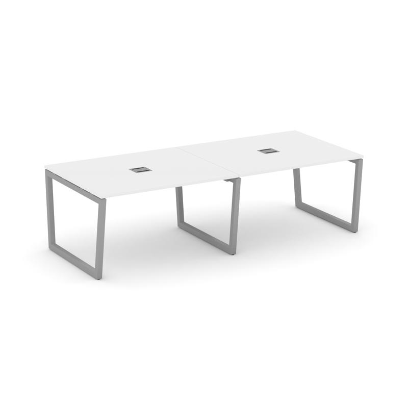 Стайл Проджект Стол переговорный SN-5T2.SPRG-042 Серый Пепел/Металл Белый/Заглушка Металл Белый 2360 фото 13