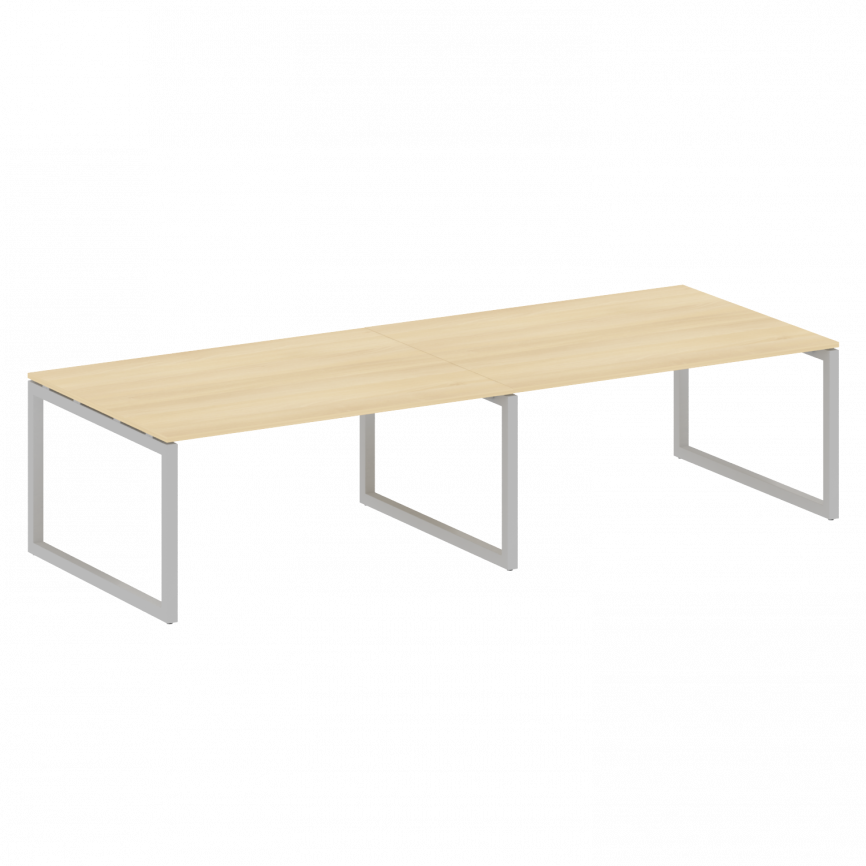 Метал Систем Куатро Переговорный стол (2 столешницы) на О-образном м/к 50БО.ПРГ-2.4 Дуб Наварра/Мета фото 1