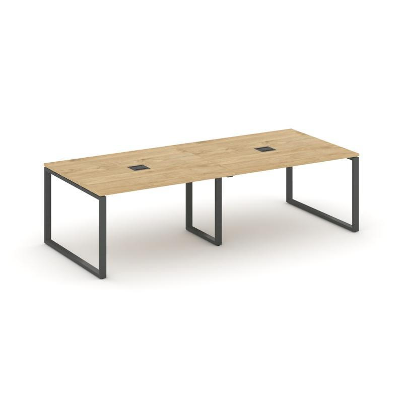 Стайл Проджект Стол переговорный SN-6O.SPRG-042 Серый Пепел/Металл Черный 2360*1180*750 фото 1