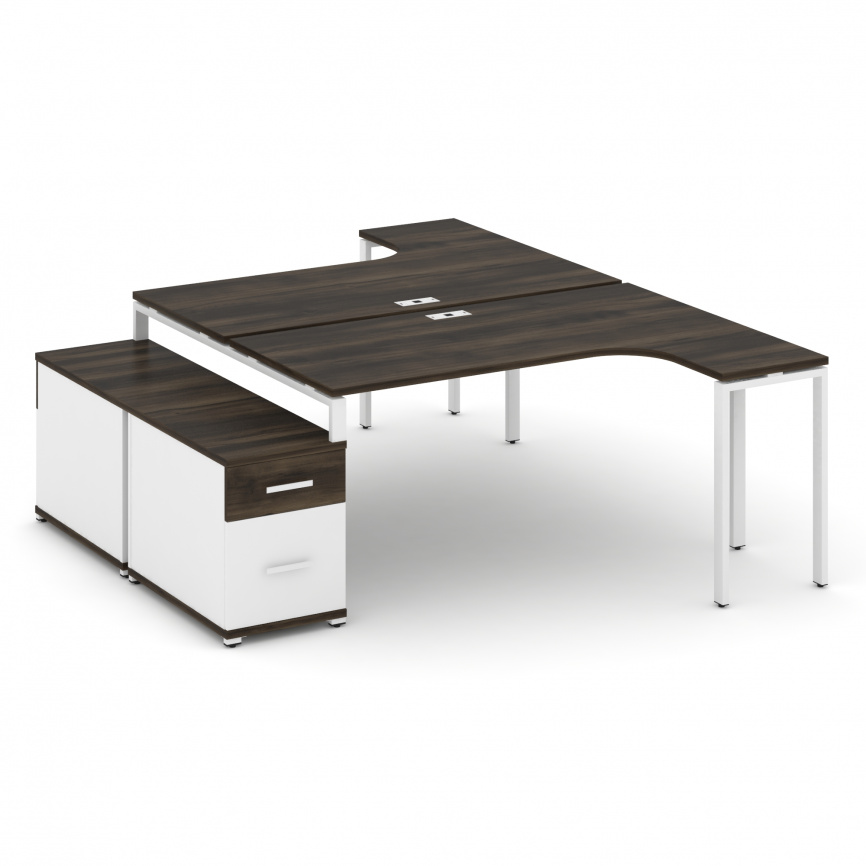 Концепт Рабочая станция с двойной опорной тумбой CN.DSA-304 A Сандал Янтарный/Антрацит/Металл Антрац фото 4