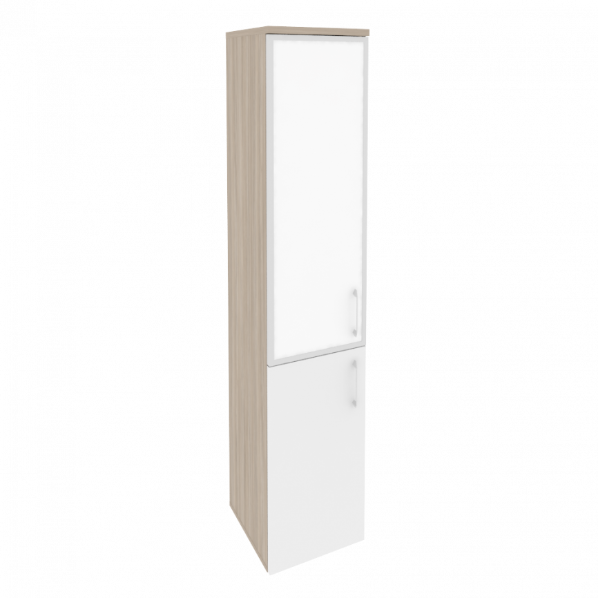 Оникс Шкаф высокий узкий левый O.SU-1.2 R (L) black Дуб Мали/Стекло Black 400*420*1977 фото 18