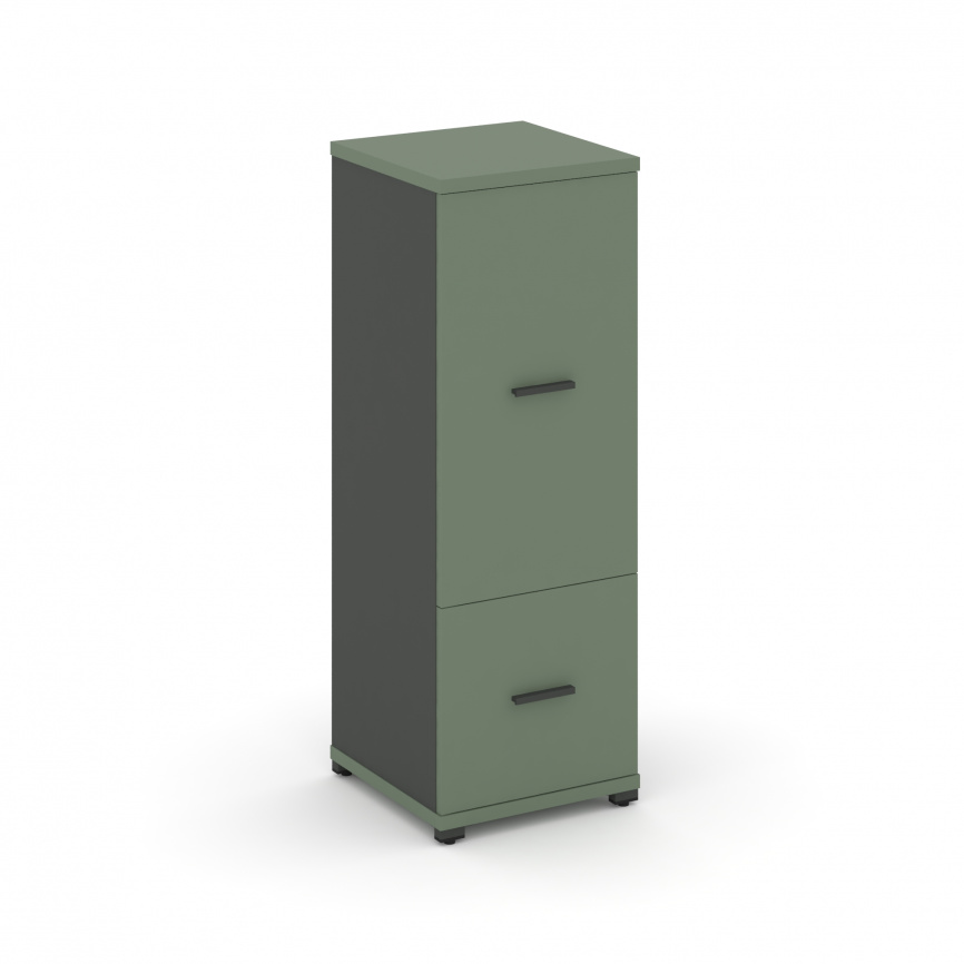 Концепт Шкаф 1 узкая секция, 3 ниши CN.STU-312 A Кобо/Антрацит/Металл Антрацит 420*420*1186 фото 1