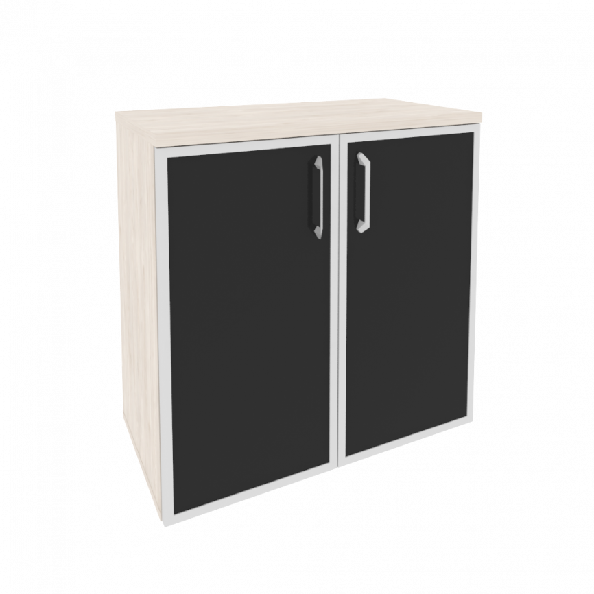 Оникс Шкаф низкий широкий O.ST-3.2 R black Дуб Мали/Стекло Black 800*420*823 фото 1