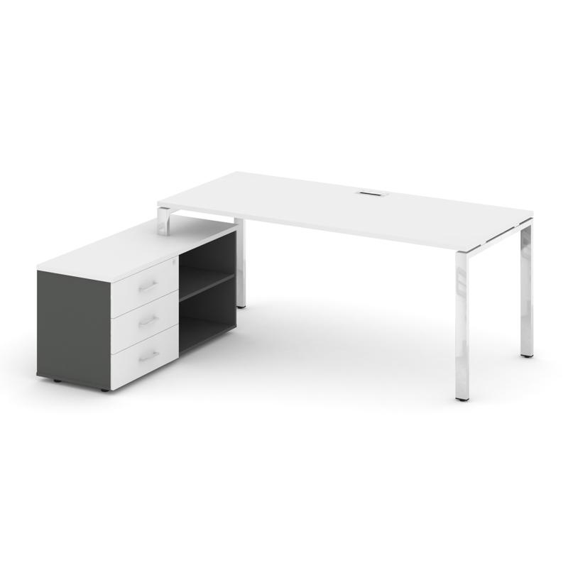 Стайл Проджект Директ Люкс Стол письменный с греденцией левой M-SN-6P.SRG-016.M(L) Тиквуд Светлый/Ан фото 16
