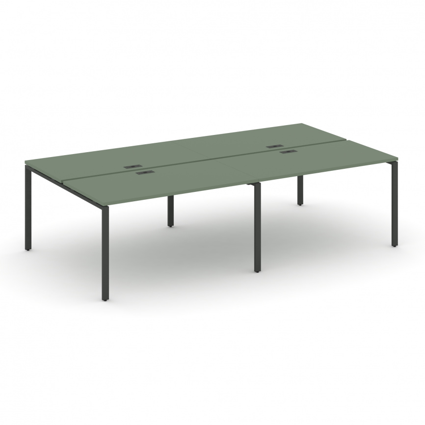 Концепт Рабочая станция на 4 места CN.DRS-007 Сандал Янтарный/Металл Антрацит 2760*1480*750 фото 11