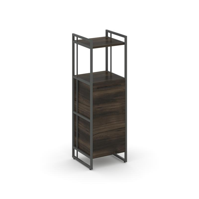 Рифт Шкаф 3 ниши узкий RF.SU-32 (R) Дуб Табак/Металл Антрацит/Черный Ручки 420*396*1286 фото 7