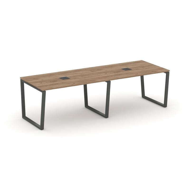 Стайл Проджект Стол переговорный SN-6T2.SPRG-014 Серый Пепел/Металл Белый/Заглушка Металл Белый 3160 фото 6