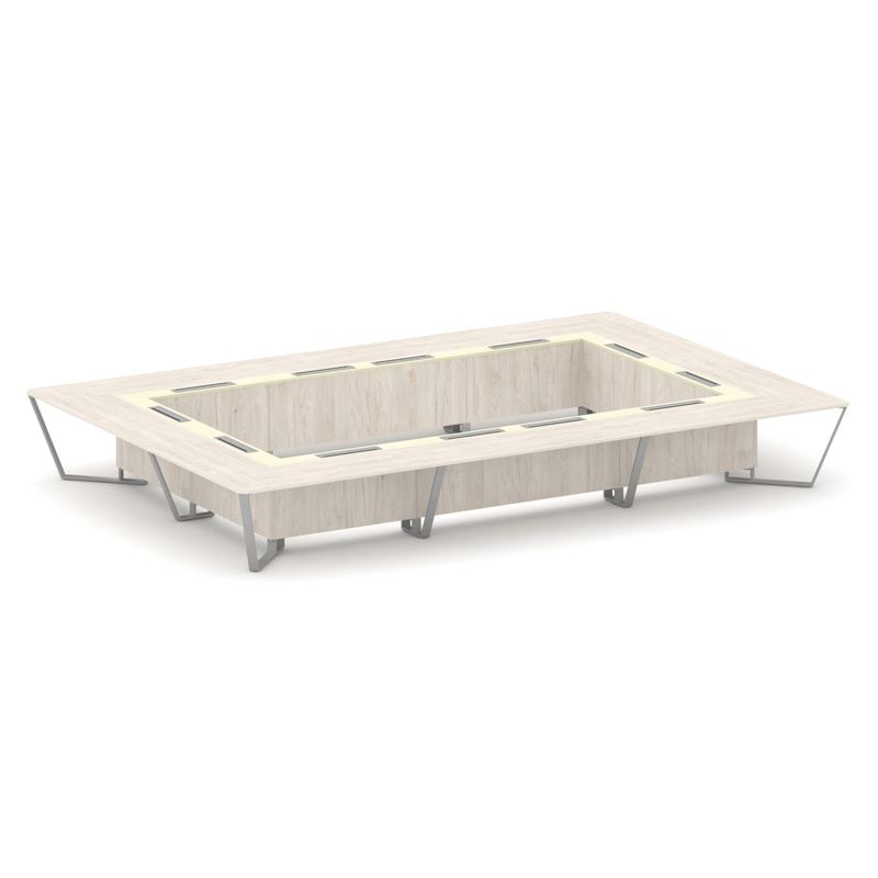 Стил Мит Стол переговорный прямоугольный KMK-PR.B.SP-26K2 Тиквуд Светлый/Графит Глянец/Металл Черный фото 19