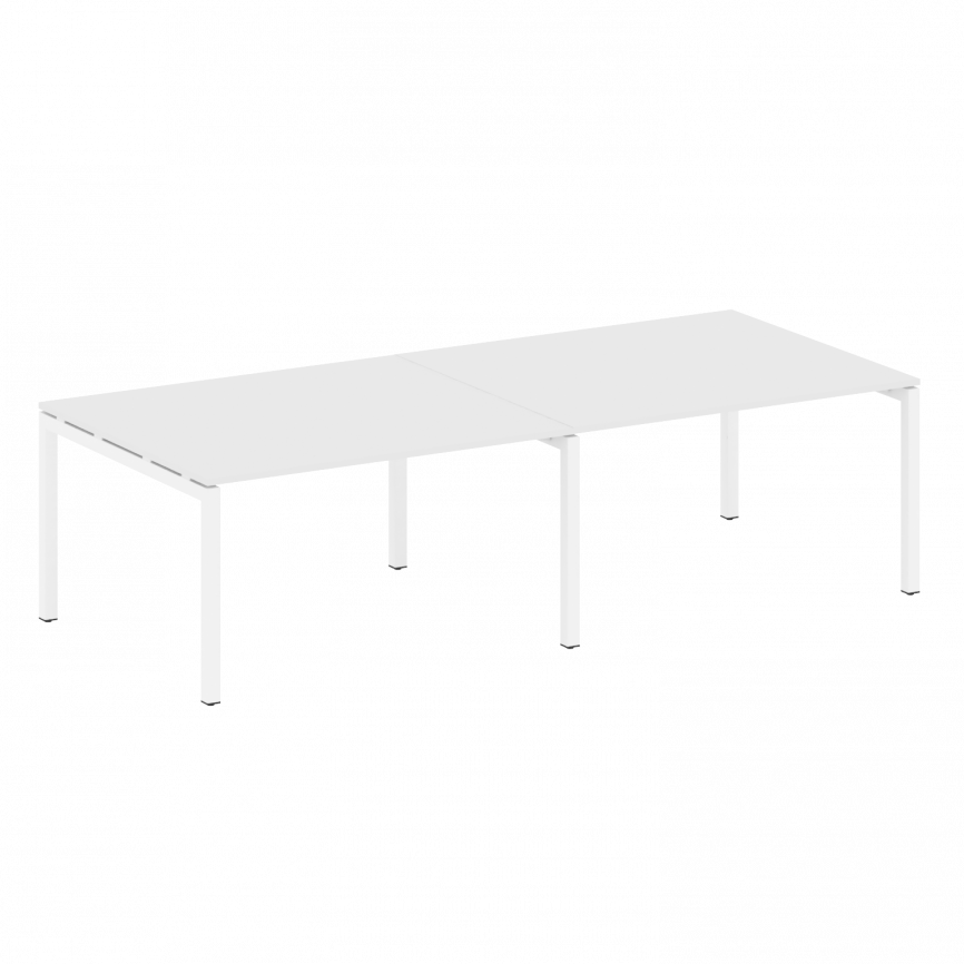 Метал Систем Куатро Переговорный стол (2 столешницы) на П-образном м/к 50БП.ПРГ-2.3 Дуб Наварра/Мета фото 9