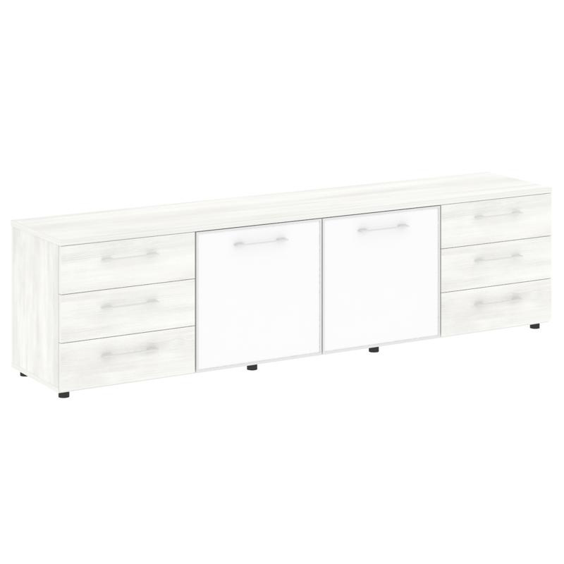 Ялта Тумба модульная LT.TS-4.2 black Дуб Мали/Стекло Black 2188*450*580 фото 6
