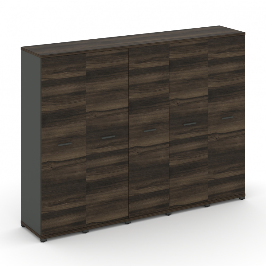 Концепт Шкаф 5 узких секций, 4 ниши CN.STU-456 A Дуб Мали/Антрацит/Металл Антрацит 2084*420*1554 фото 1