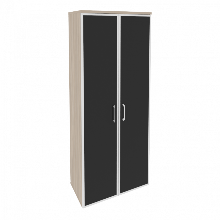 Оникс Шкаф высокий широкий O.ST-1.10 R black Дуб Мали/Стекло Black 800*420*1977 фото 9