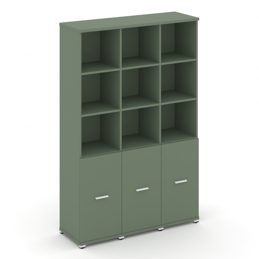 Концепт Шкаф 3 узкие секции, 5 ниш CN.STU-531 W Кобо/Металл Белый 1252*420*1922 фото 1