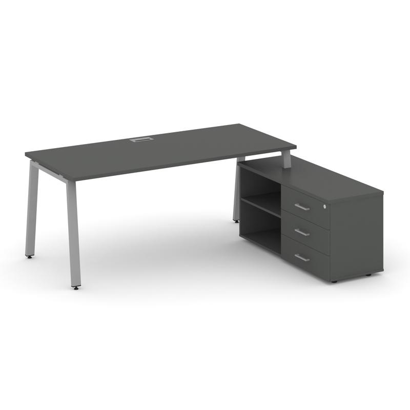 Стайл Проджект Директ Стол письменный с греденцией правой SN-6A.SRG-025.M(R) Дуб Табак/Дуб Табак/Ант фото 45