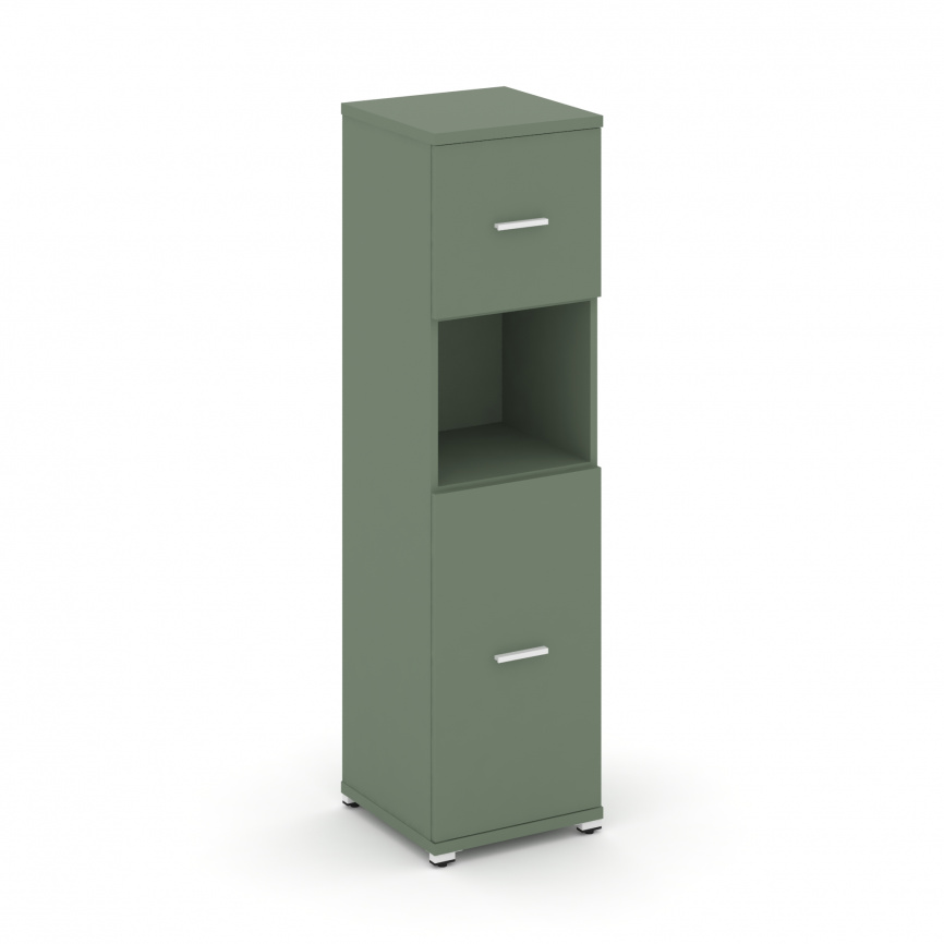 Концепт Шкаф 1 узкая секция, 4 ниши CN.STU-415 W Кобо/Металл Белый 420*420*1554 фото 1