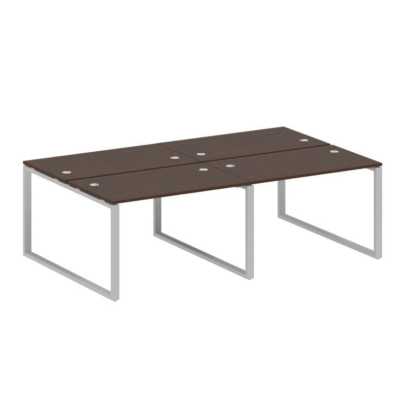Метал Систем Рабочая станция на 4 места на О-образном м/к БО.СМ-4.2 Дуб Наварра/Металл Белый 2400*14 фото 10