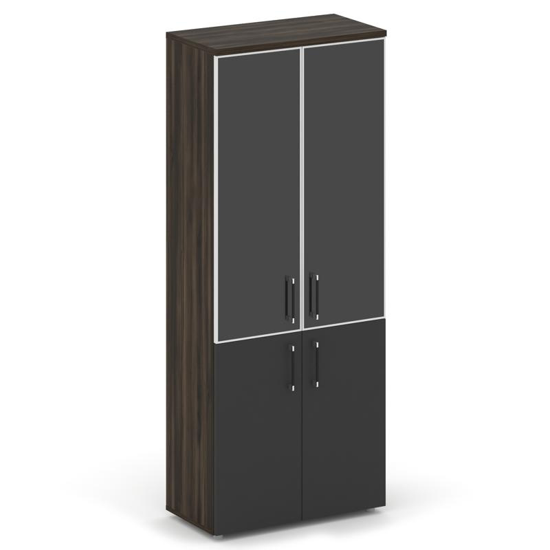 Шифт Шкаф высокий широкий SK.ST-1.2R black Дуб Мали/Антрацит NEW/Стекло Black 800*420*1977 фото 3