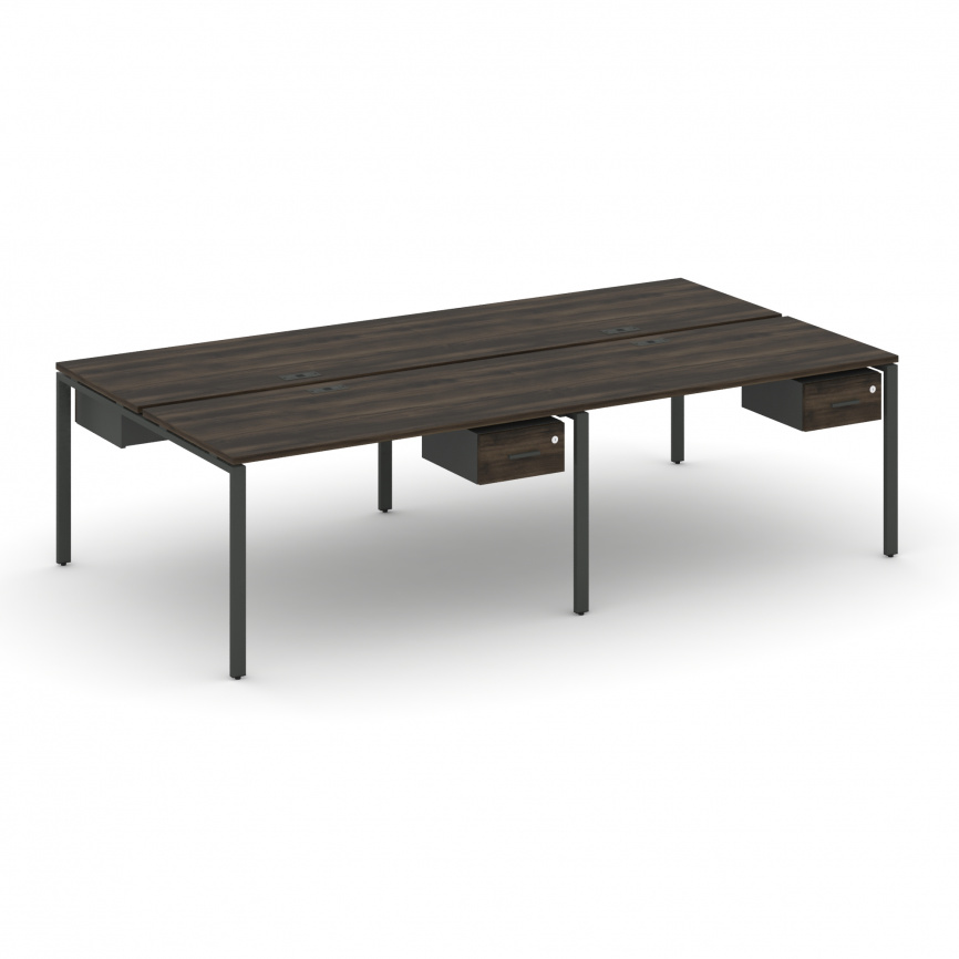 Концепт Рабочая станция двухсторонняя с подвесными тумбами на 4 места CN.DRS-132 A Сандал Янтарный/А фото 9