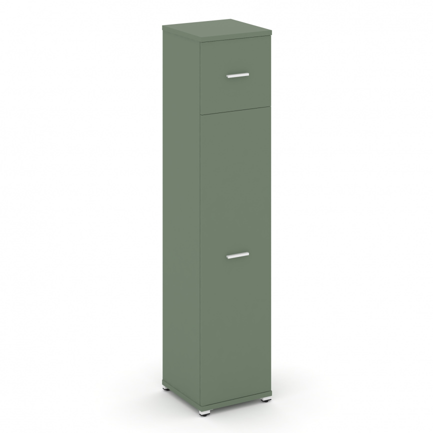 Концепт Шкаф 1 узкая секция, 5 ниш CN.STU-517 W Кобо/Металл Белый 420*420*1922 фото 1